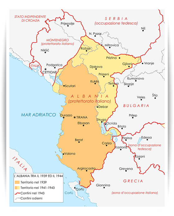 Cartina Albania